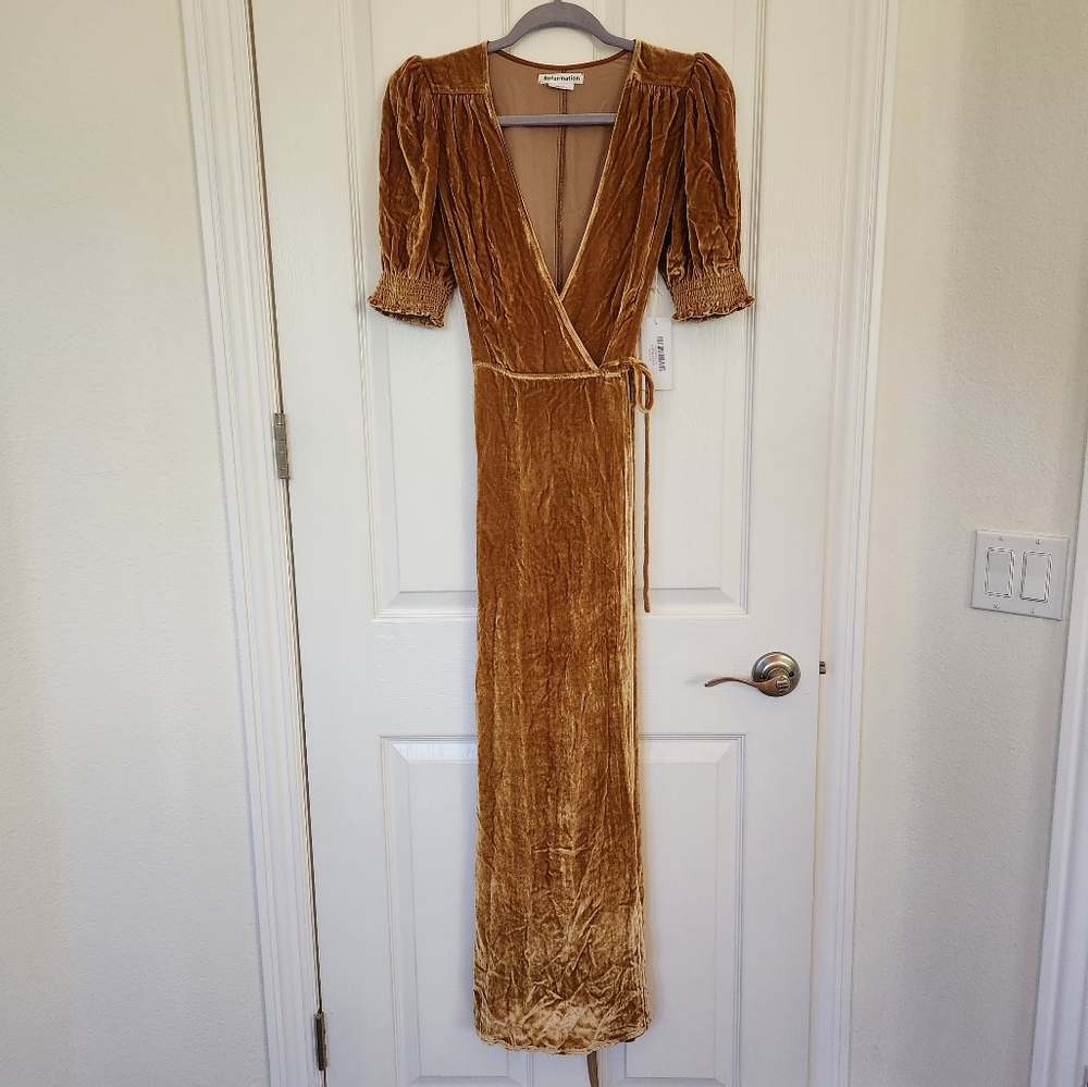 Reformation Peony Dress XS Gold NWT